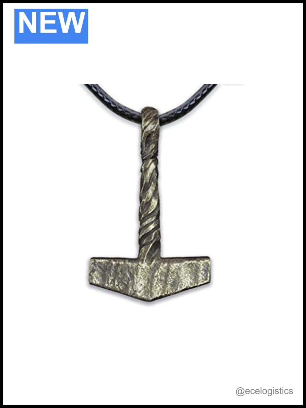Thor's Hammer Necklace Stainless Steel Mjolnir Pendant Adjustable
